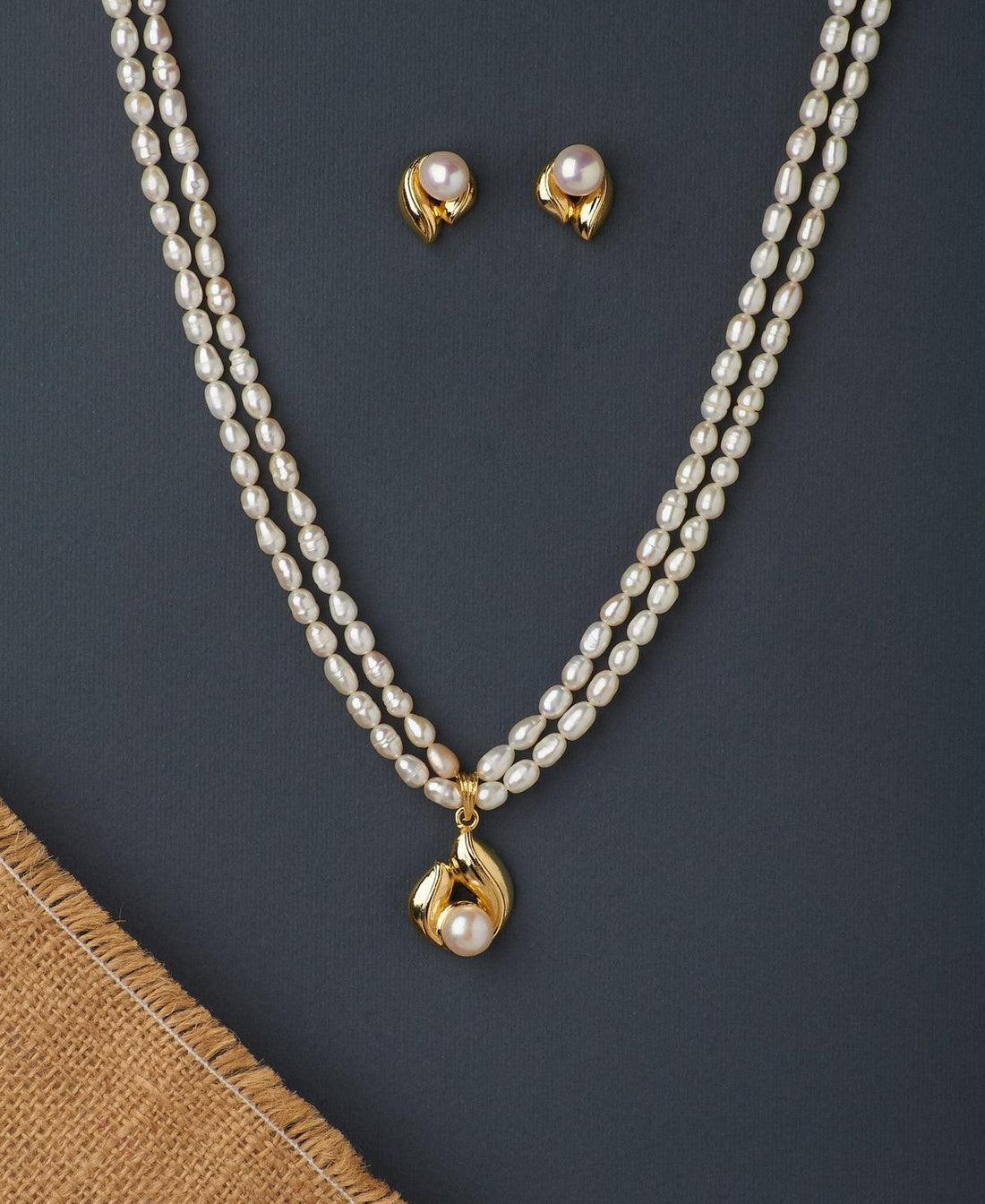 Simple and Elegant Real Pearl Necklace Set - Chandrani Pearls