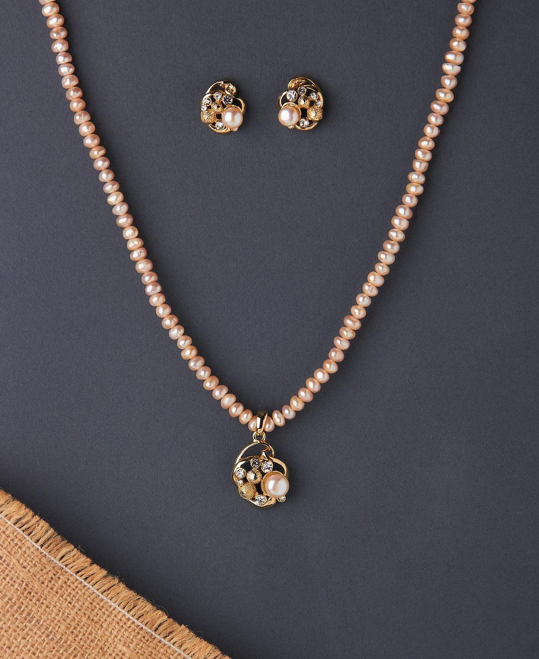 Simple and Elegant Real Pearl Necklace Set - Chandrani Pearls