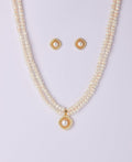 Simple and Elegant Real Pearl Necklace Set - Chandrani Pearls