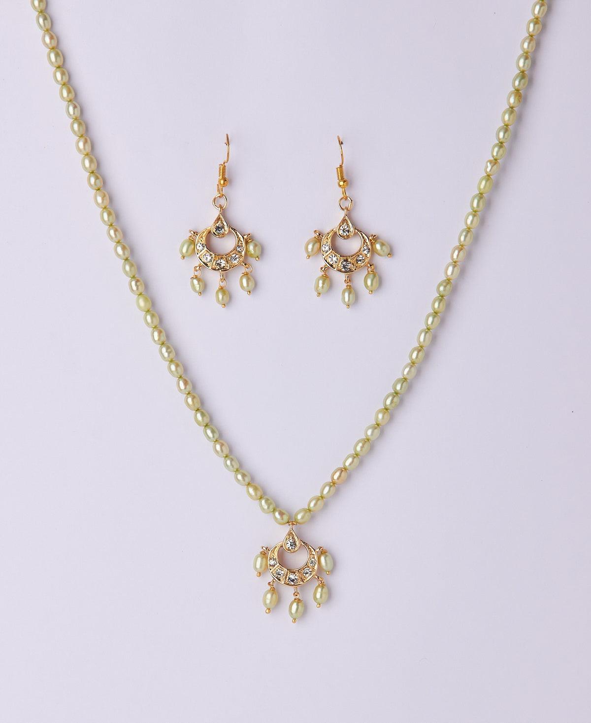 Simple and Elegant Real Pearl Necklace Set - Chandrani Pearls
