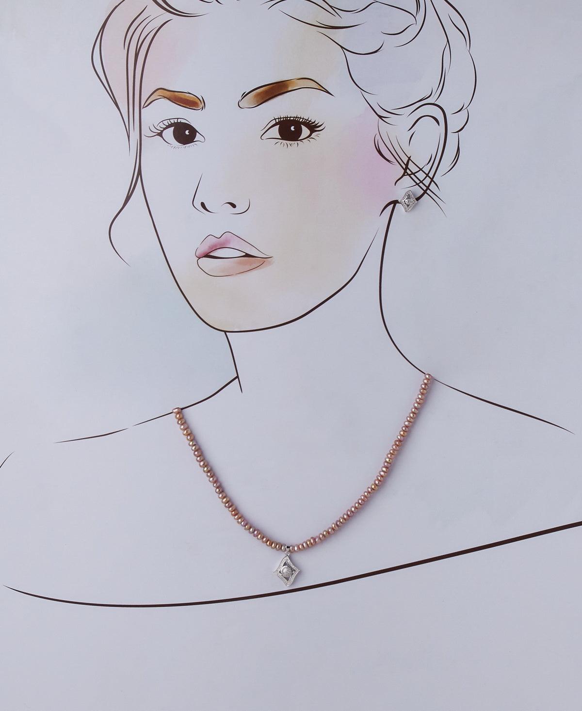 Simple and Elegant Real Pearl Necklace Set - Chandrani Pearls