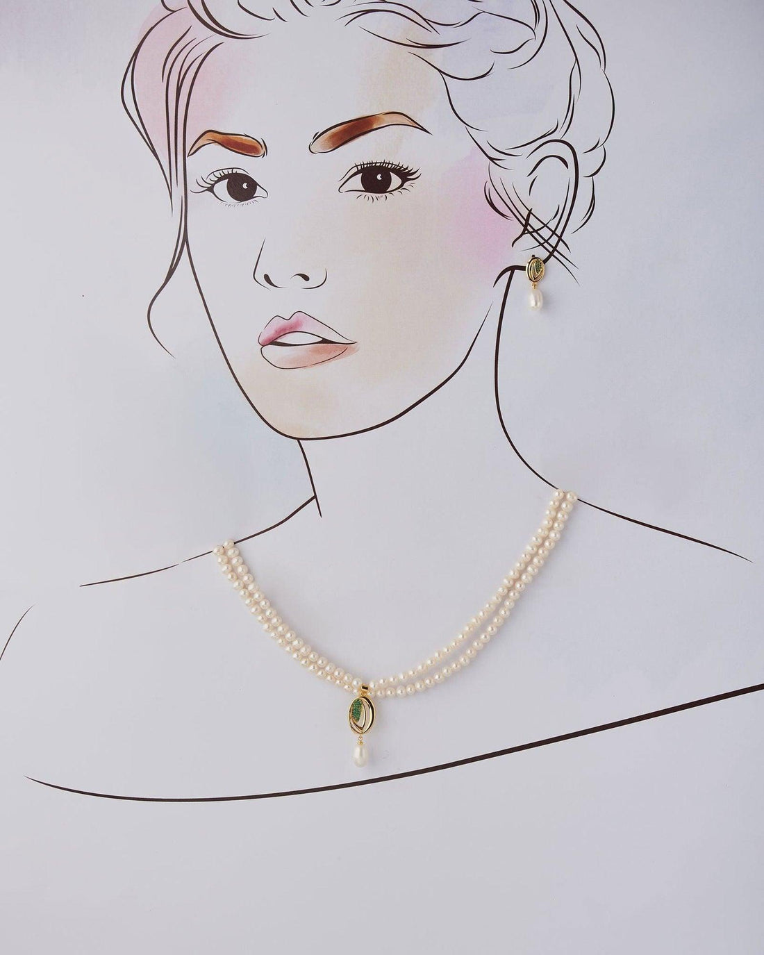 Simple and Elegant Real Pearl Necklace Set - Chandrani Pearls