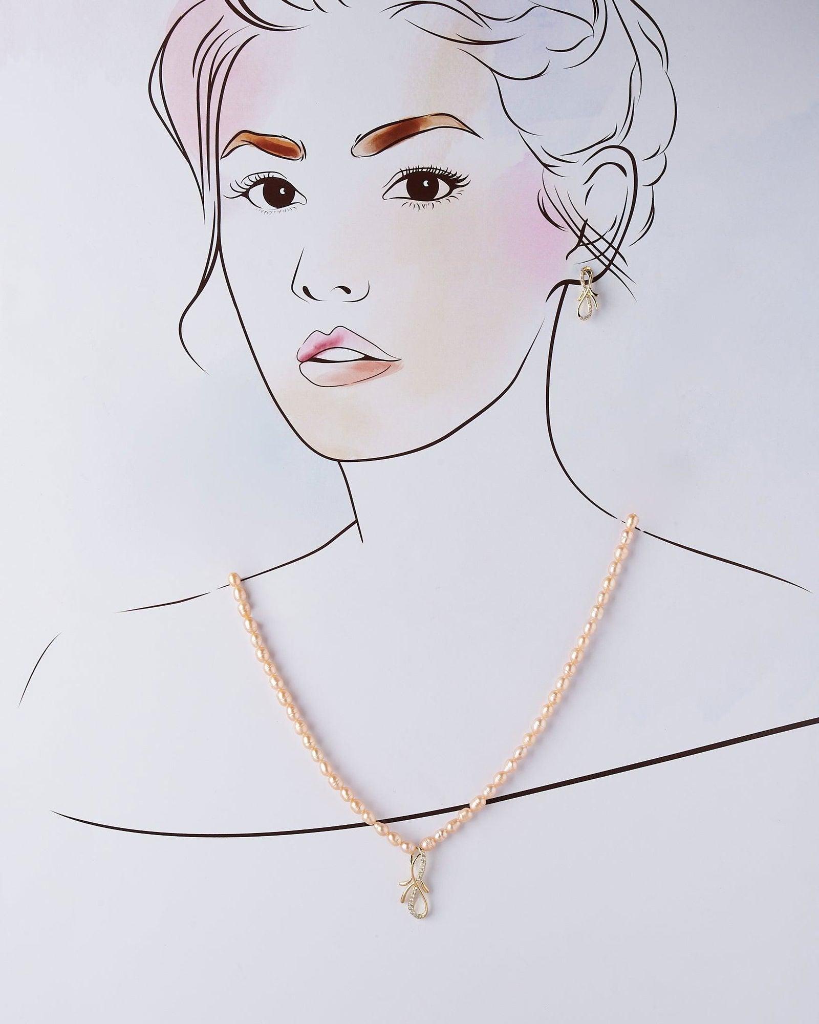 Simple and Elegant Real Pearl Necklace Set - Chandrani Pearls