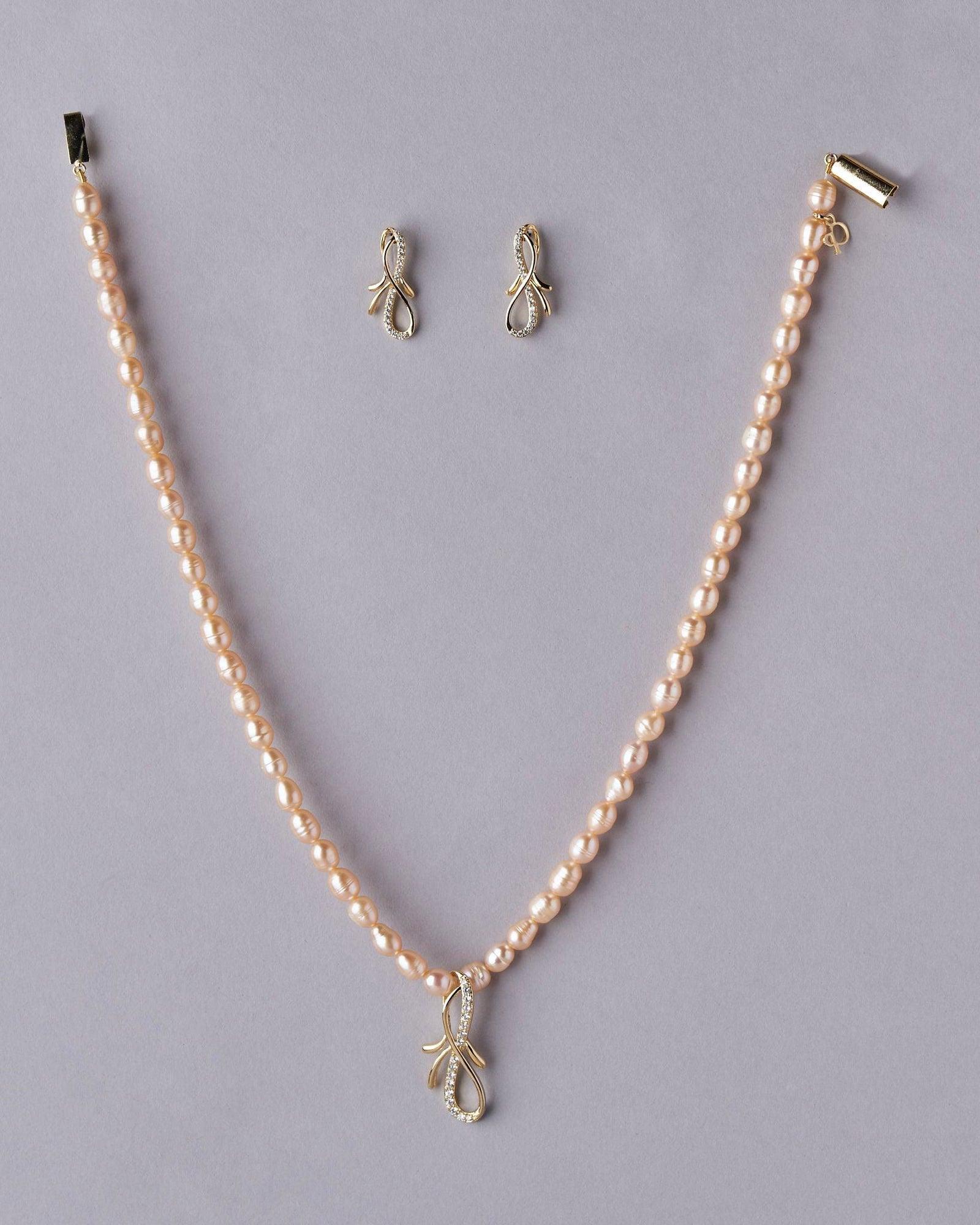 Simple and Elegant Real Pearl Necklace Set - Chandrani Pearls