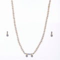 Simple and Elegant Stone Studded Necklace Set - Chandrani Pearls