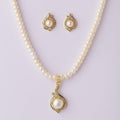 Simple and Elegant Stone Studded Pendant Set - Chandrani Pearls