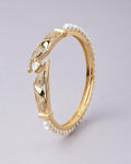 Single Line Classic White Pearl Bangle - Chandrani Pearls
