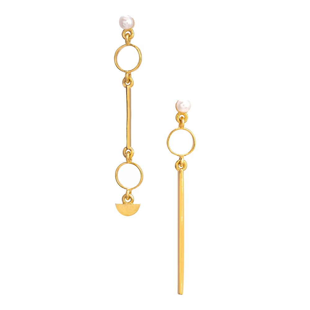 Solo & Swirl Earrings - Chandrani Pearls