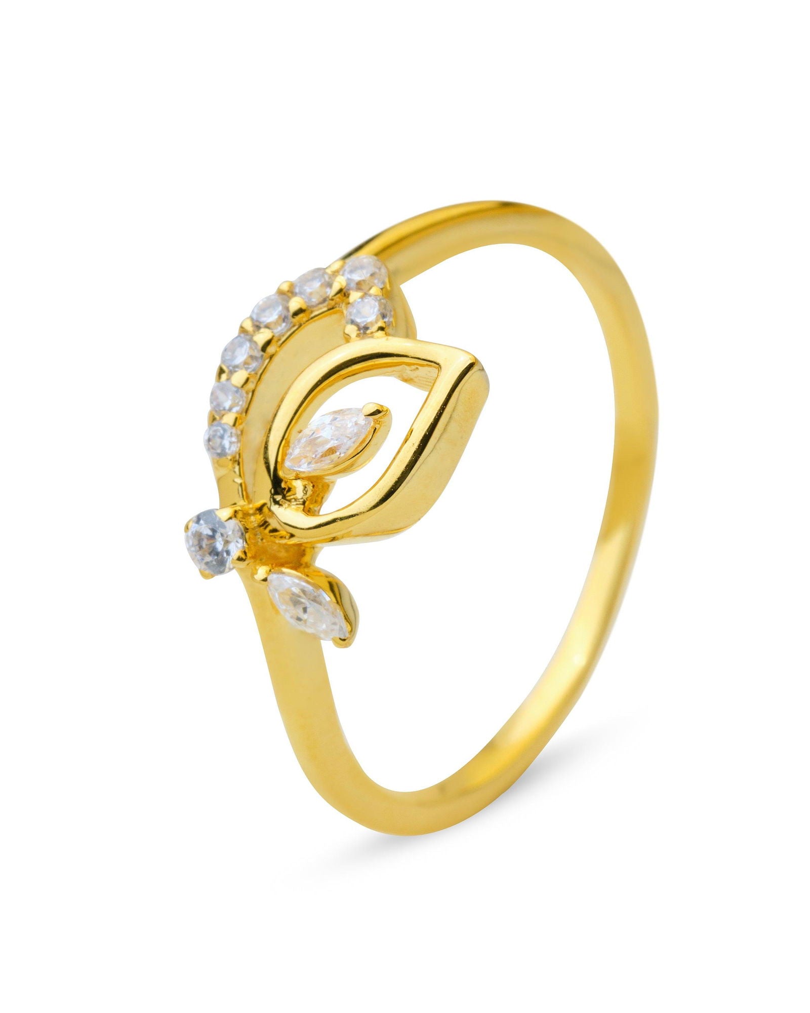 Sparkle Dewdrops 18Kt Gold & Diamond Ring - Chandrani Pearls