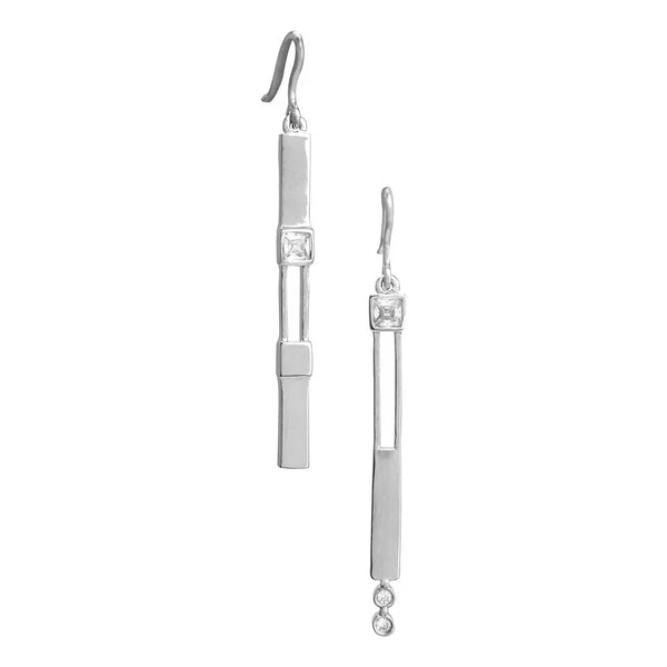 Sparkling Solitaire & CZ Huggie - Bold N' Italic