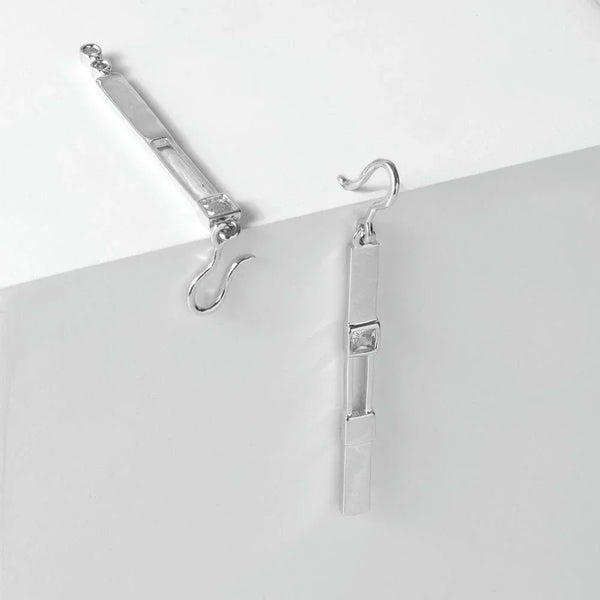 Sparkling Solitaire & CZ Huggie - Bold N' Italic