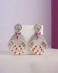 Spell Of Glamor Stone Studded Pearl Earring - Chandrani Pearls