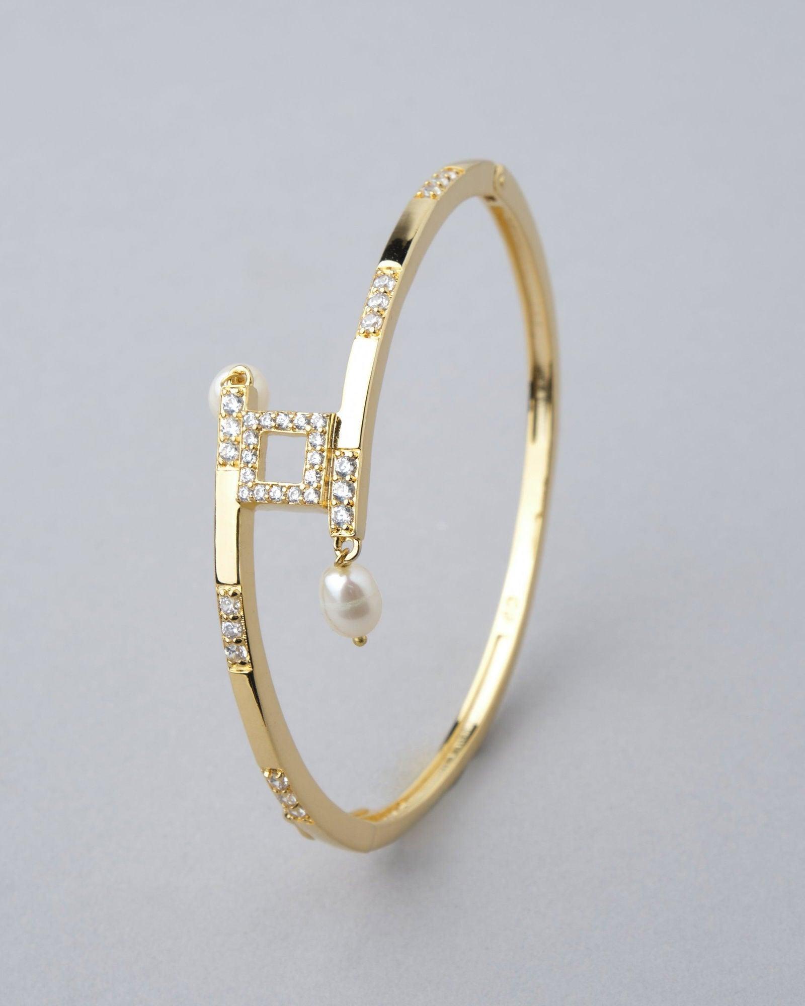 Square Pearl Bangle - Chandrani Pearls