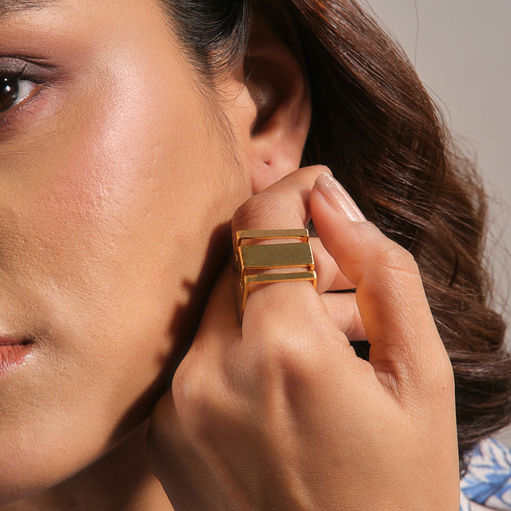 Squared Statement Ring - 