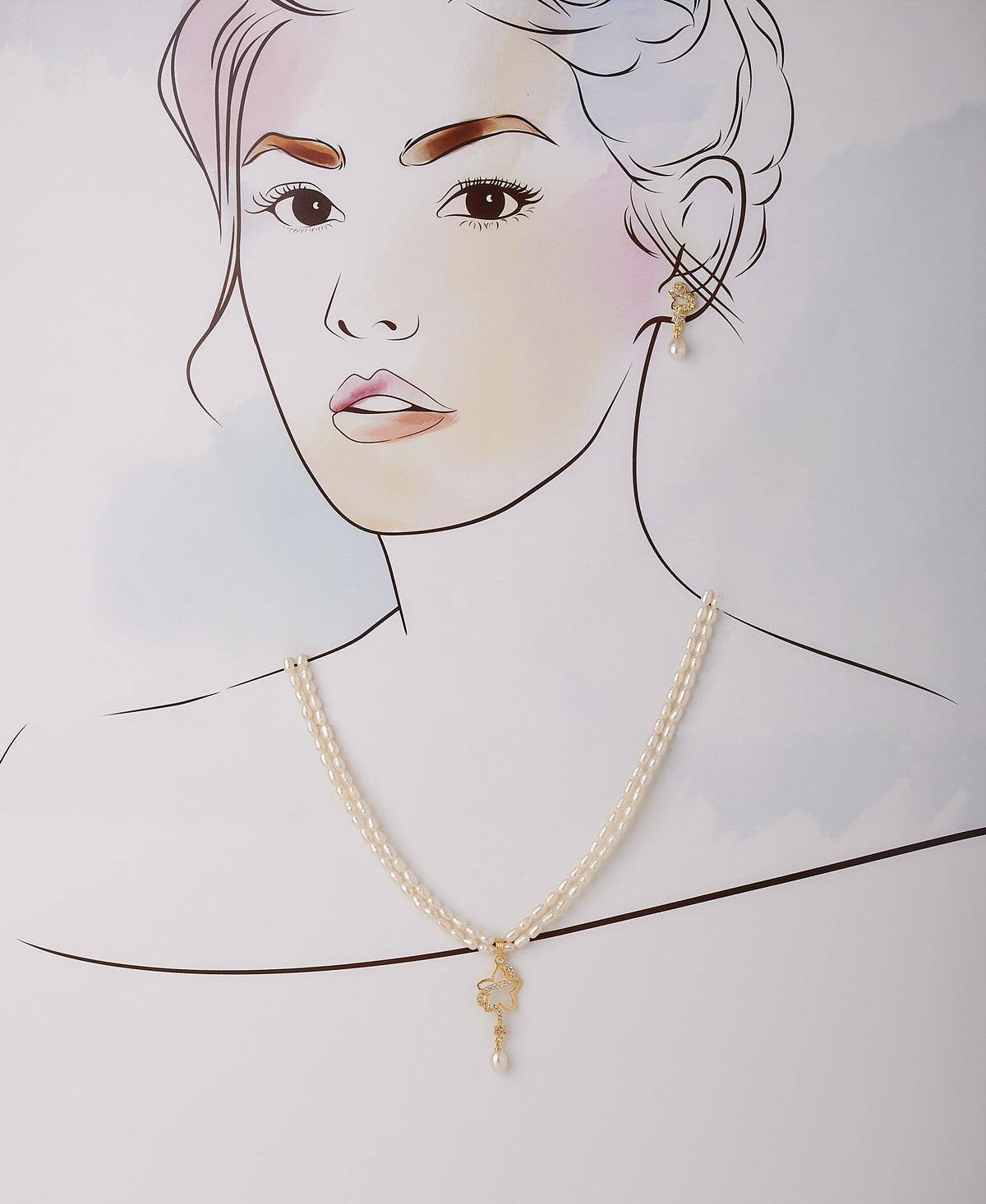 Star Real Pearl Necklace Set - Chandrani Pearls