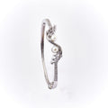 Statement Rhodium White Pearl Bangle - Chandrani Pearls