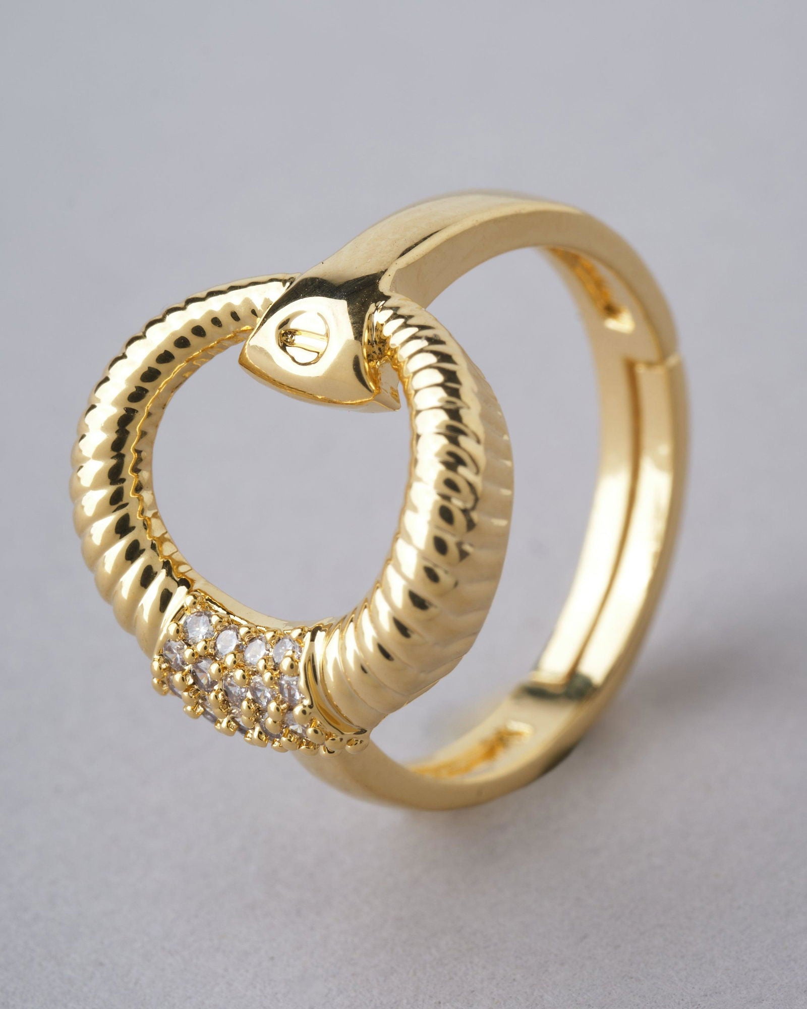 Sterling Golden Metallic Ring - Chandrani Pearls