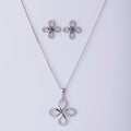 Sterling Stone Studded Silver Pendant Set - Chandrani Pearls