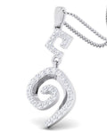 Sterling Stone Studded Silver Pendant Set - Chandrani Pearls