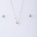 Sterling Stone Studded Silver Pendant Set - Chandrani Pearls
