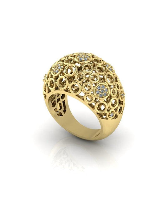 Sterling Stone Studded Silver Ring - Chandrani Pearls