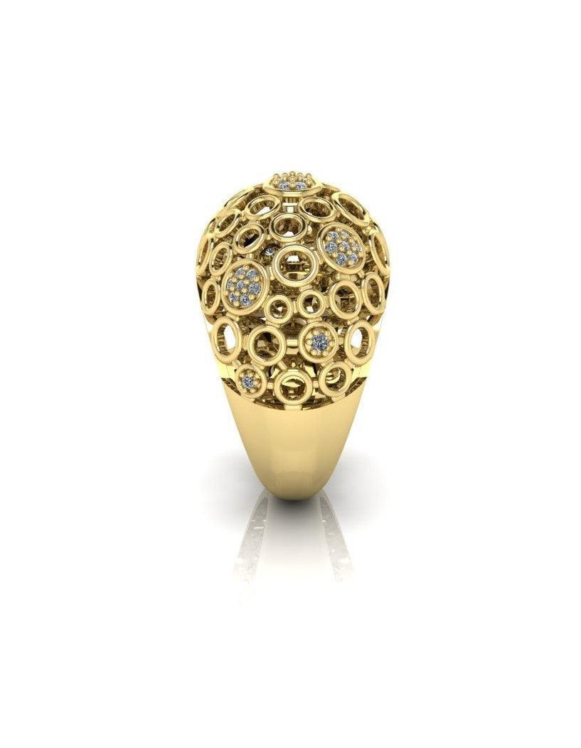 Sterling Stone Studded Silver Ring - Chandrani Pearls
