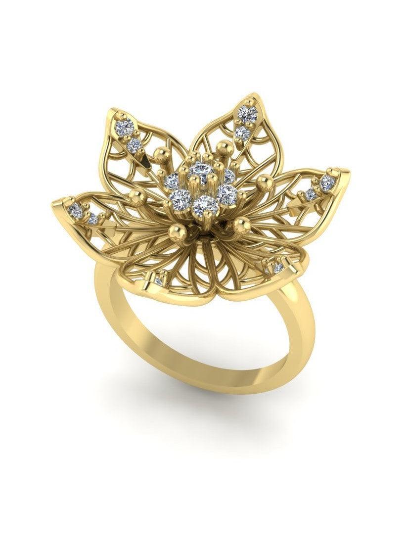 Sterling Stone Studded Silver Ring - Chandrani Pearls