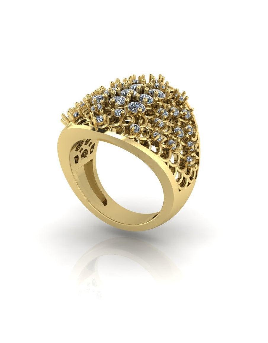 Sterling Stone Studded Silver Ring - Chandrani Pearls