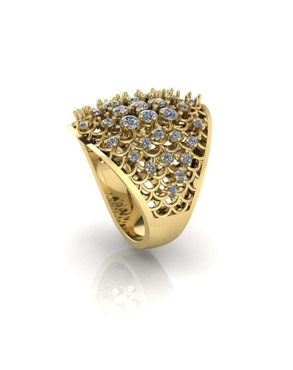 Sterling Stone Studded Silver Ring - Chandrani Pearls