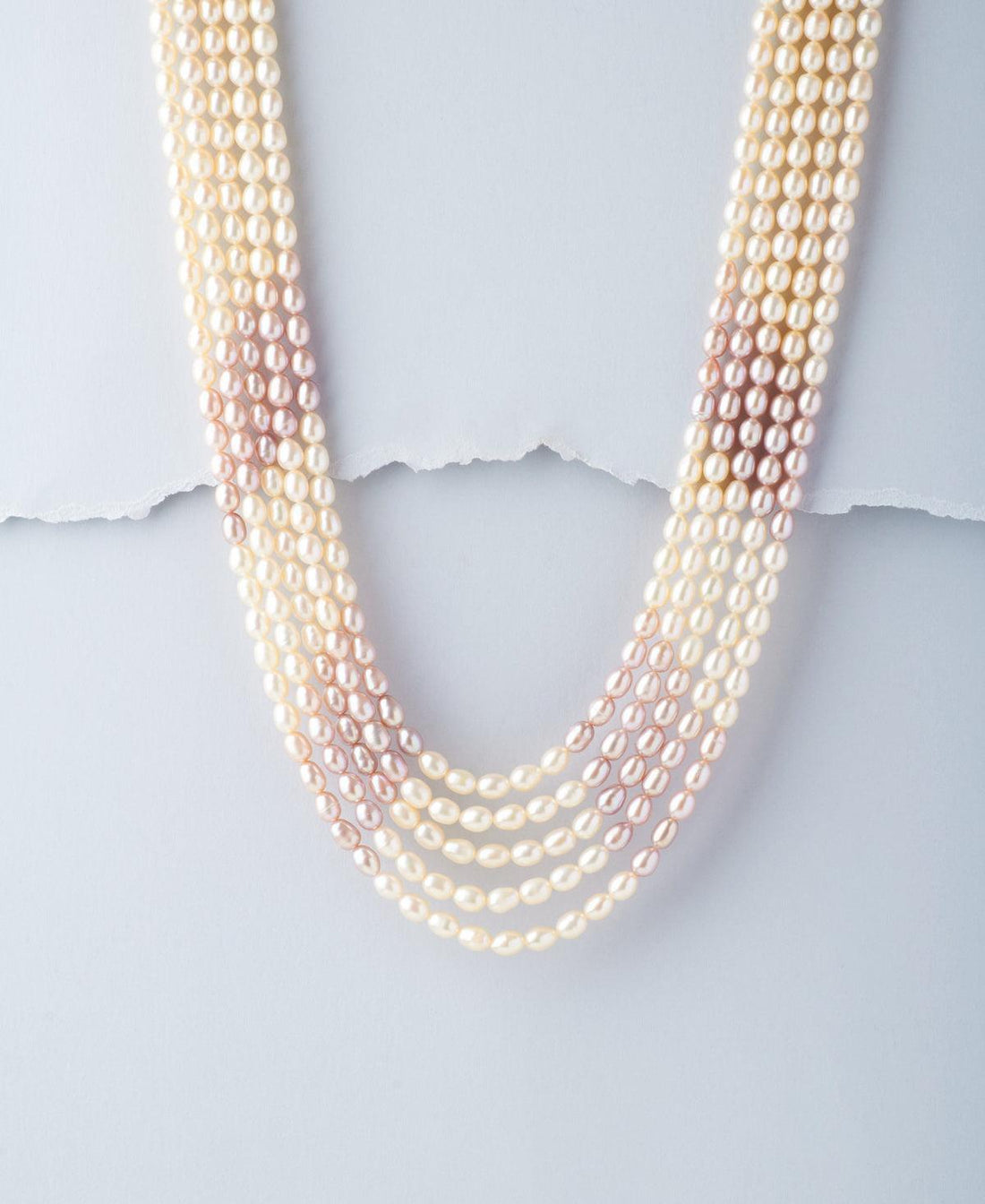 Stunning 5 line Real Pearl Necklace - Chandrani Pearls