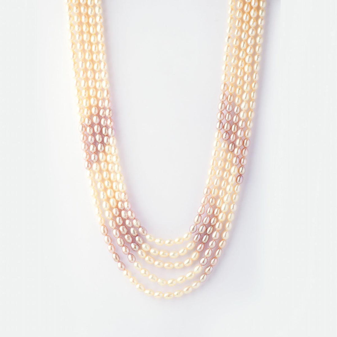 Stunning 5 line Real Pearl Necklace - Chandrani Pearls