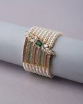 Stunning Multistring Pearl and Stone Bracelet - Chandrani Pearls