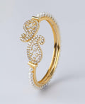 Stunning Stone Studded Pearl Bangle - Chandrani Pearls