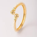 Stunning Stone Studded Pearl Bangle - Chandrani Pearls