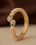 Stunning Stone Studded Pearl Bangle - Chandrani Pearls