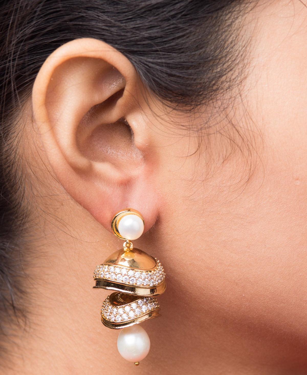 Stylish Hanging Earrings - Chandrani Pearls