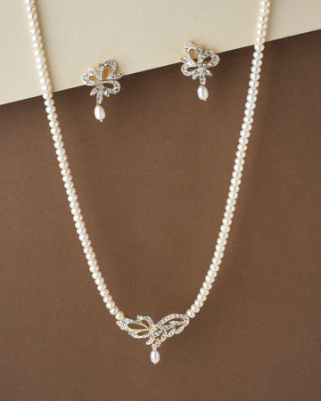 Stylish Pearl Necklace Set - Chandrani Pearls