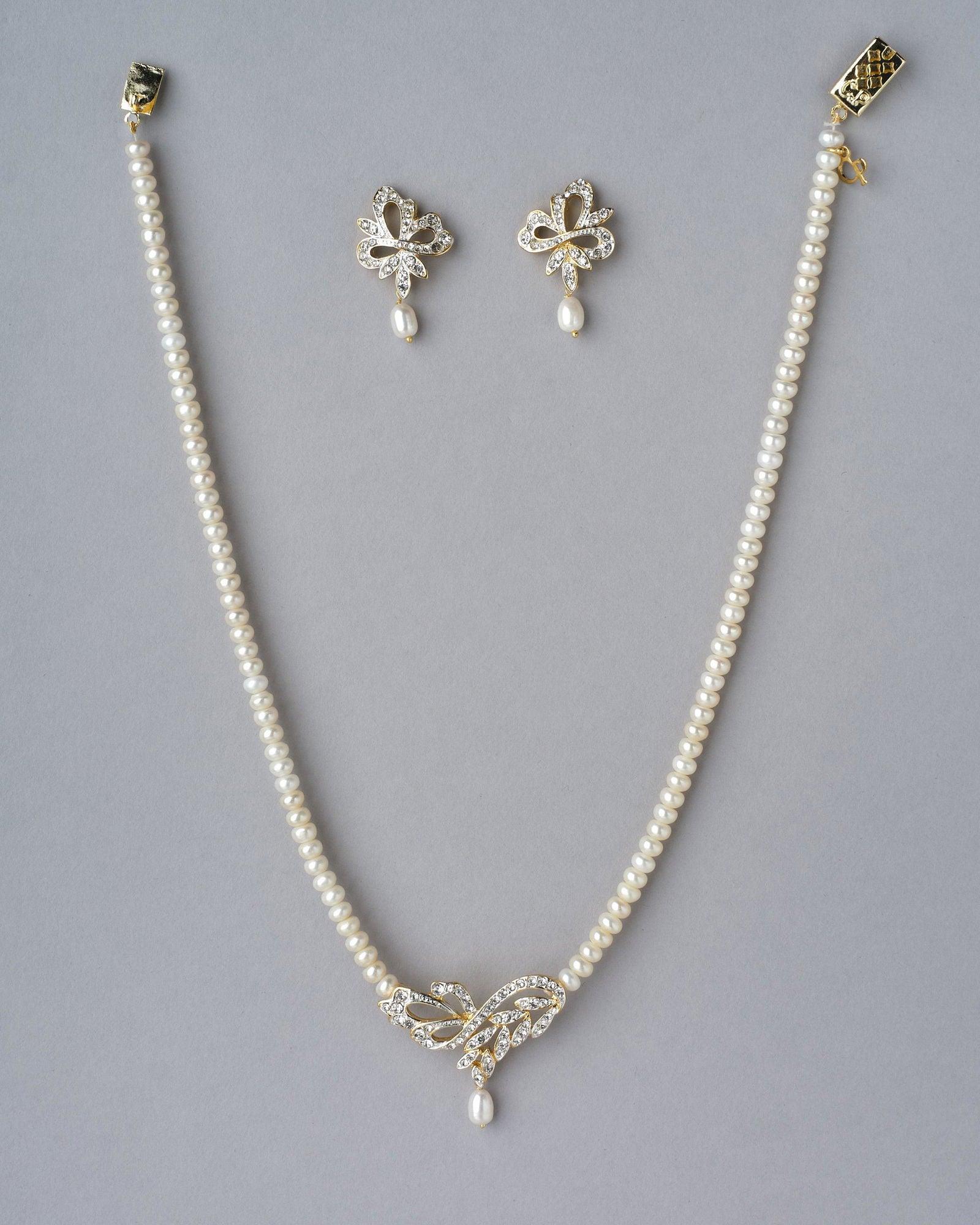 Stylish Pearl Necklace Set - Chandrani Pearls