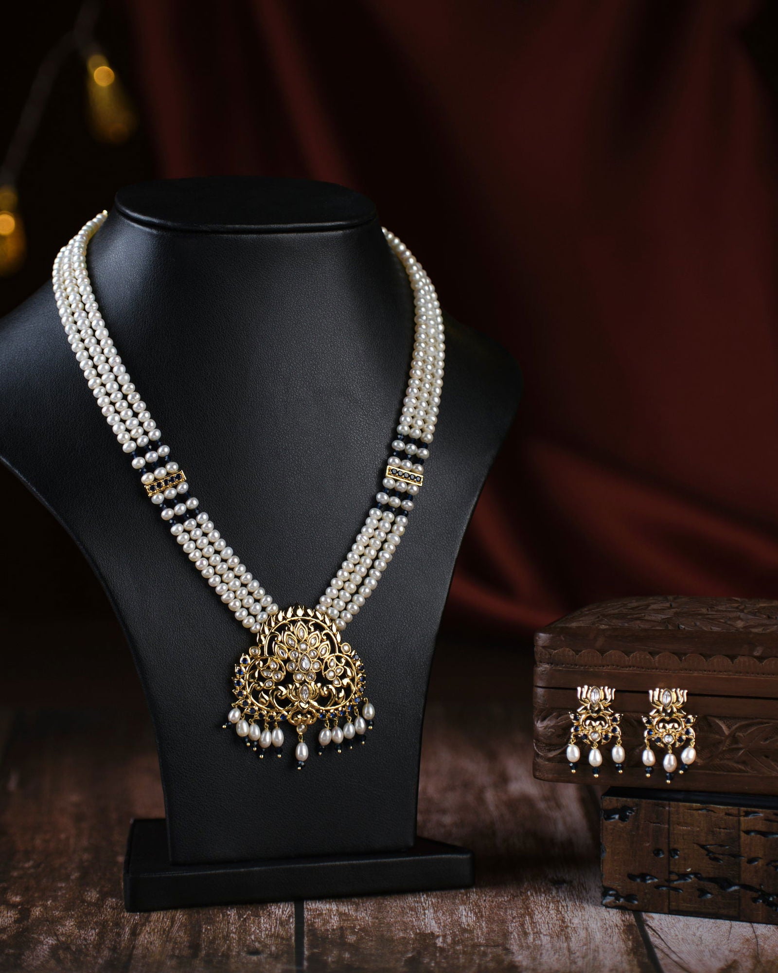 Sumptuous Layered Rani Set - Chandrani Pearls