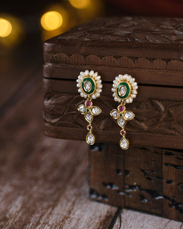 Sunburst Pearl Earrings - Chandrani Pearls