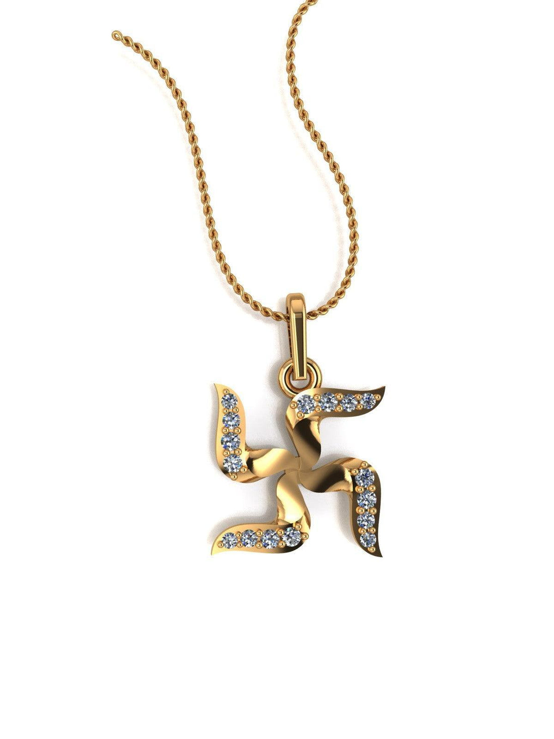 Swastika Silver Pendant with chain - Chandrani Pearls