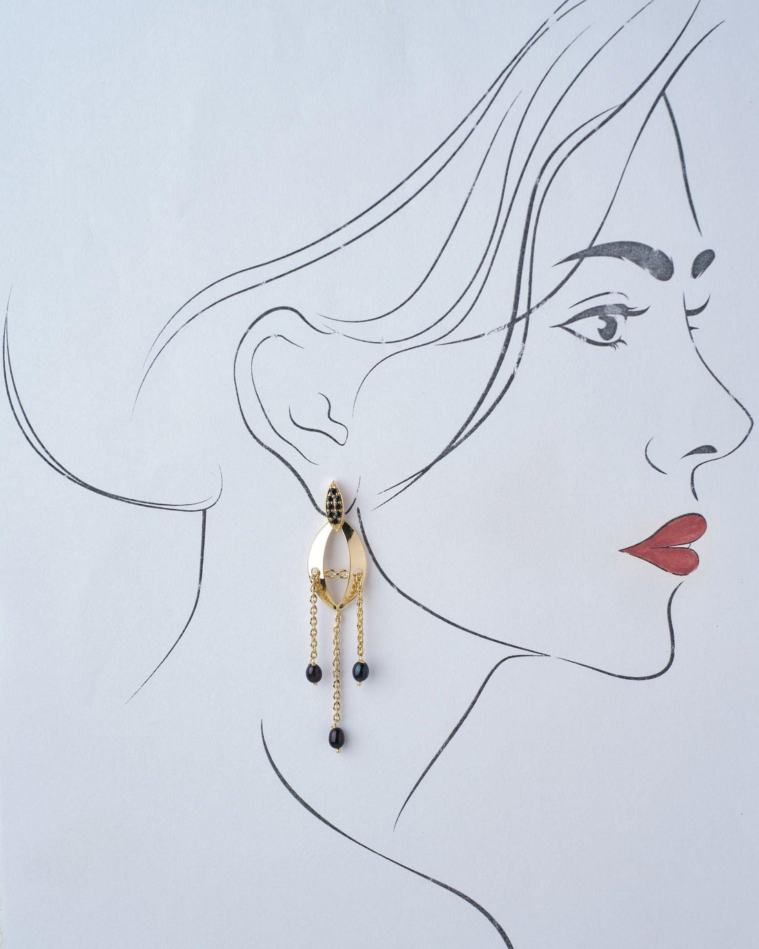 Swaying Lemma Dangler Earrings - Chandrani Pearls