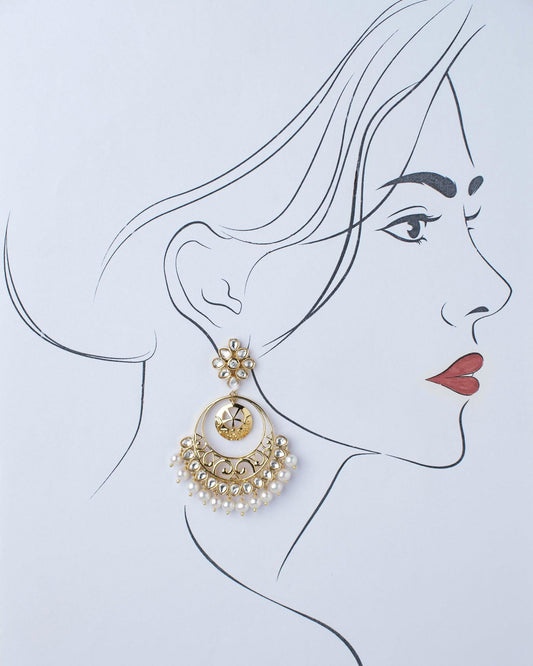 Swirl Faiza Jhumka Earrings - Chandrani Pearls