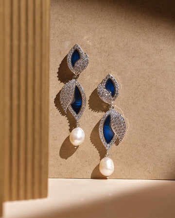 Impeccable Elegance Drop Pearl Earrings