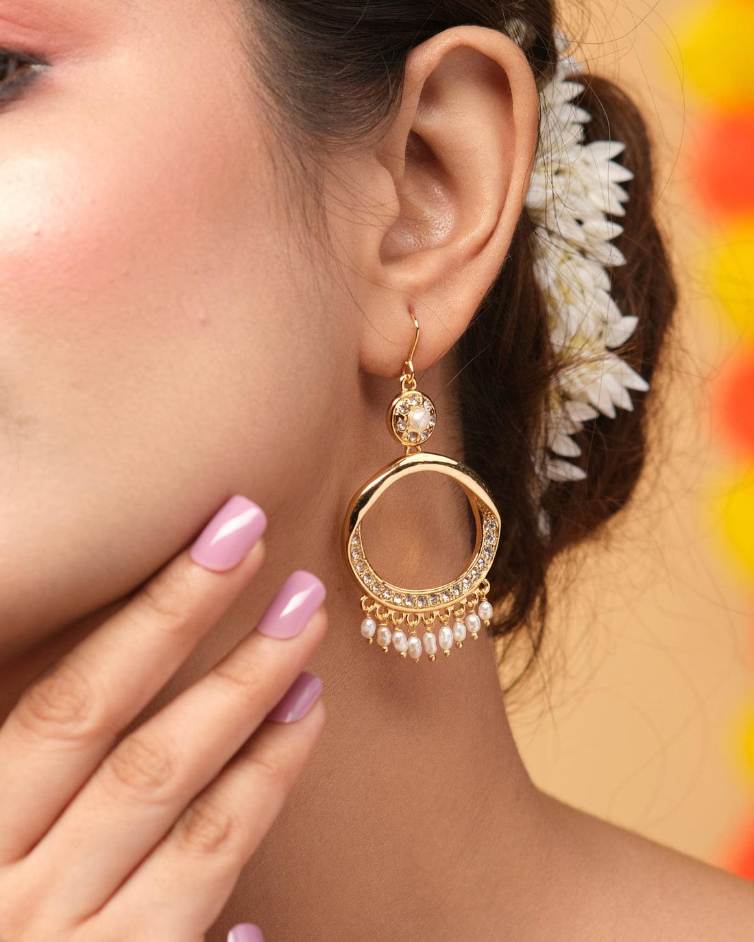 Trendy Pearl Hanging Earrings - Chandrani Pearls