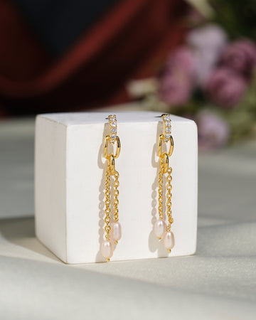 Beautiful CZ Hang Earrings