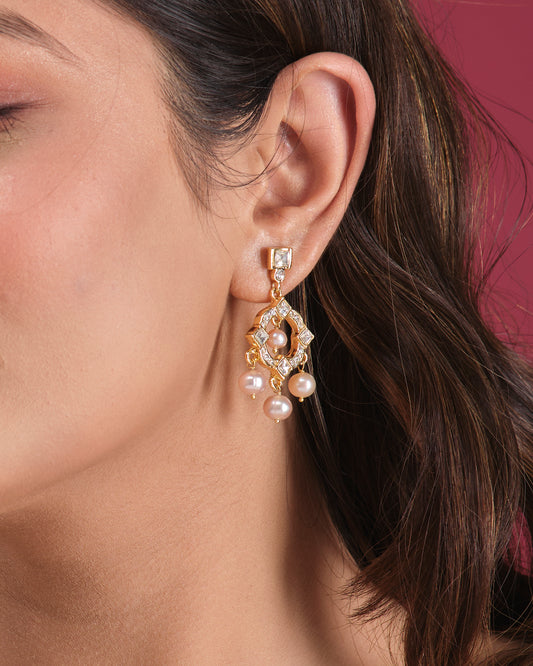 Beautiful CZ Hang Earrings