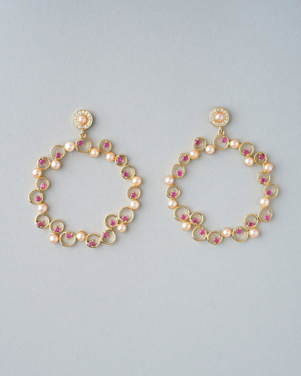 Timeless Elegance Pearl CZ Jhumka