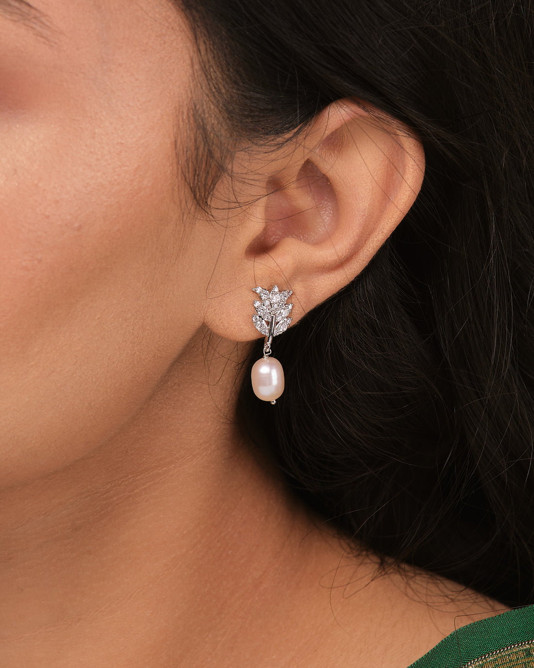 The perfect blend of softness and shine pearls with CZ accents