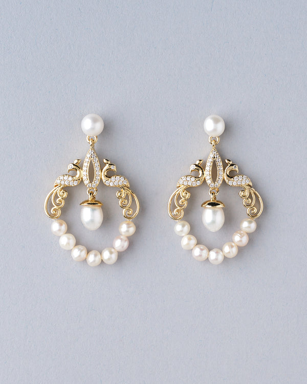 Traditional Pearl Jhumka Earrings